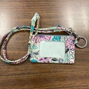 Vera Bradley Penelope's Garden Zip ID and Lanyard